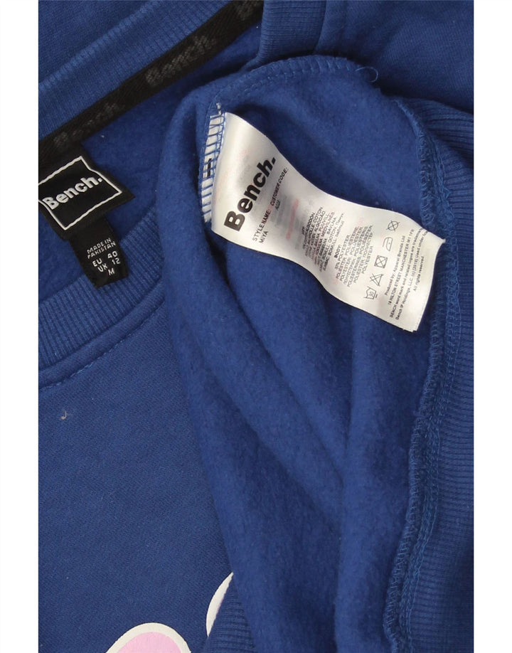 Bench Sweat-shirt graphique pour femme UK 12 Bleu moyen Coton