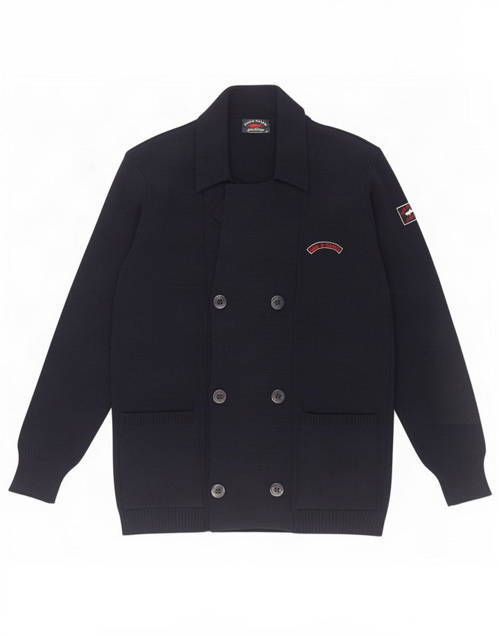 Paul & Shark Cardigan Double Boutonnage Homme Bleu Marine Moyen Laine
