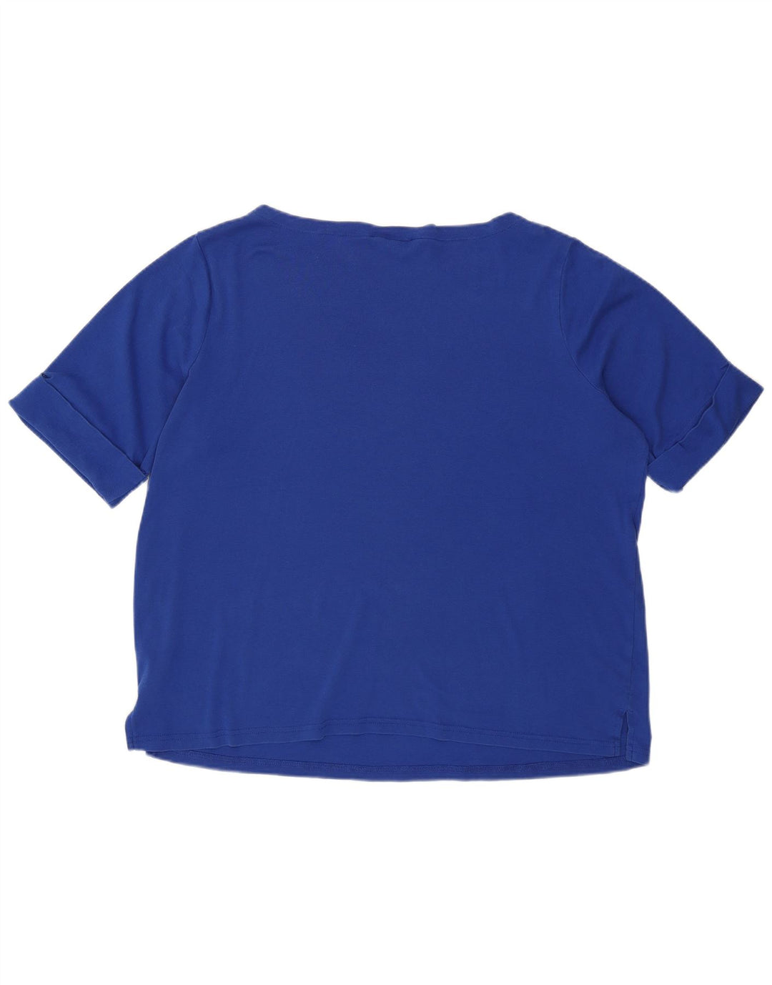 RALPH LAUREN T-Shirt Femme Top UK 22 3XL Bleu Coton