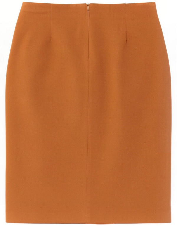 Jupe crayon femme vintage EU 46 Large W30 Laine marron