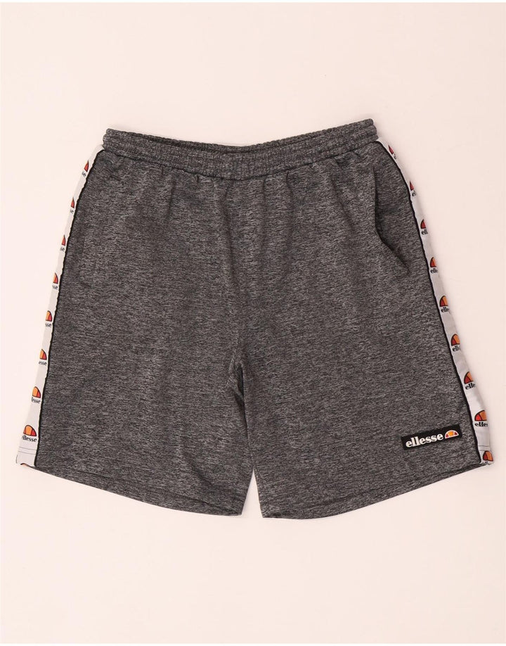 Ellesse Short de Sport Graphique Homme Gris Moyen Moucheté Polyester