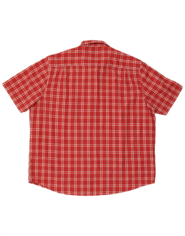 James Pringle Chemise à manches courtes pour homme 2XL Rouge à carreaux Polyester