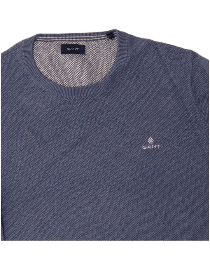 GANT Pull Col Ras Du Cou Homme Bleu Moyen Coton