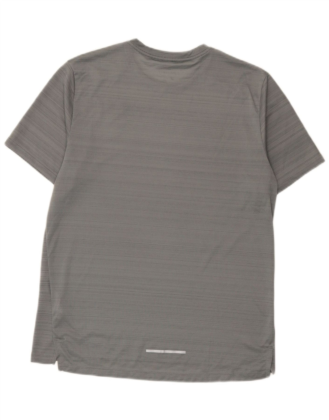 Nike T-shirt Dri Fit pour homme en polyester à fines rayures gris moyen