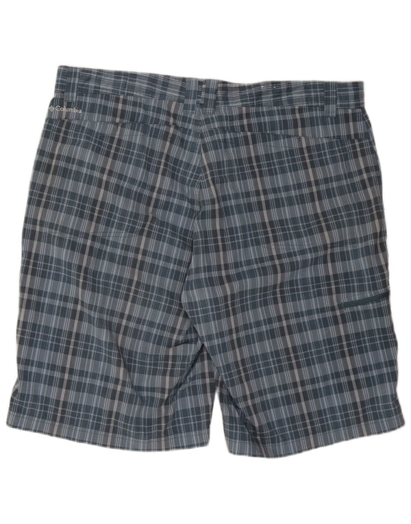 Columbia Short Cargo Homme W40 XL Bleu Carreaux Polyester