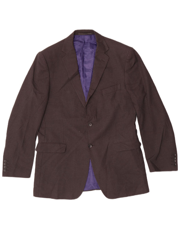 Marks & Spencer Veste blazer à 2 boutons pour homme UK 42 Large Gris Polyester