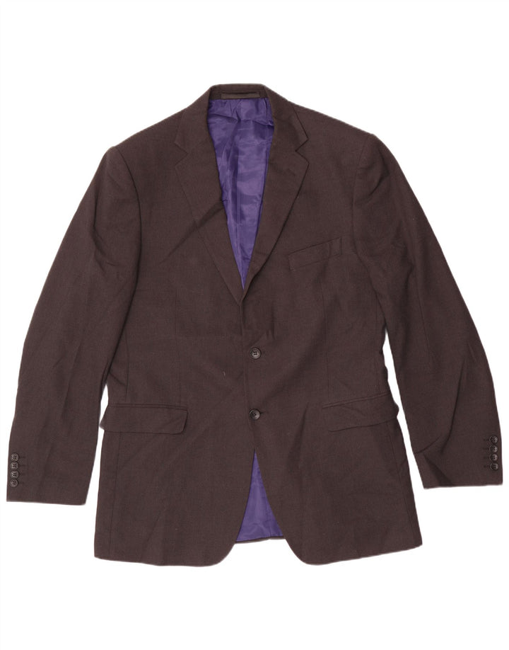 Marks & Spencer Veste blazer à 2 boutons pour homme UK 42 Large Gris Polyester