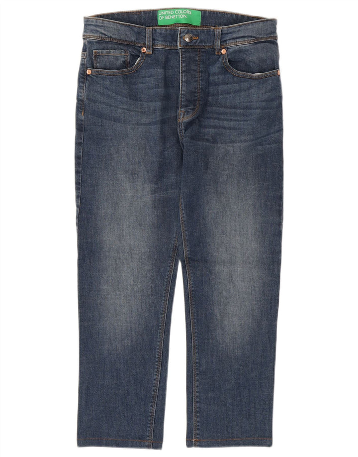 BENETTON Jean droit homme W30 L23 bleu coton