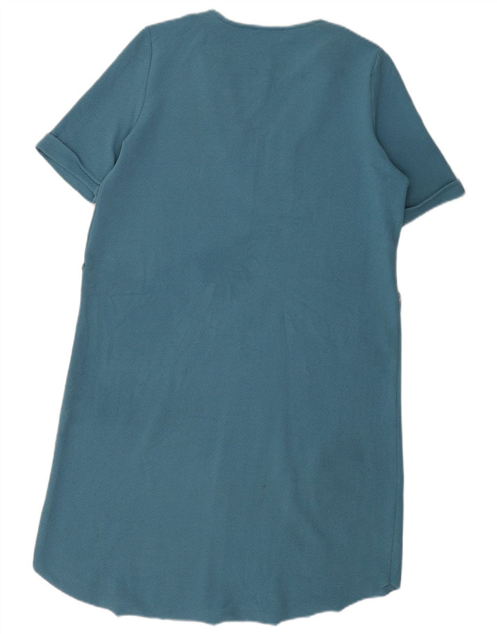 Zara Robe droite surdimensionnée pour femme UK 10 Petit Bleu