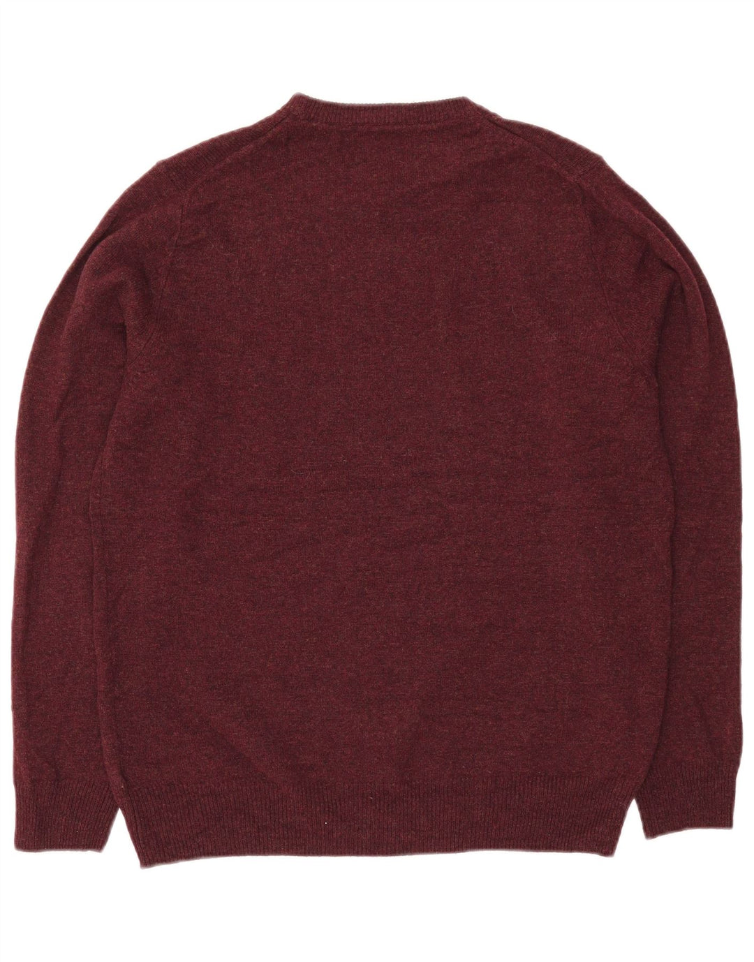 Marks & Spencer Pull à col rond pour homme en laine bordeaux Taille L