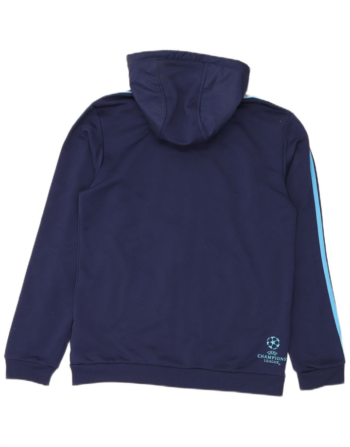 Adidas Pull à capuche zippé pour homme Bleu marine moyen Polyester