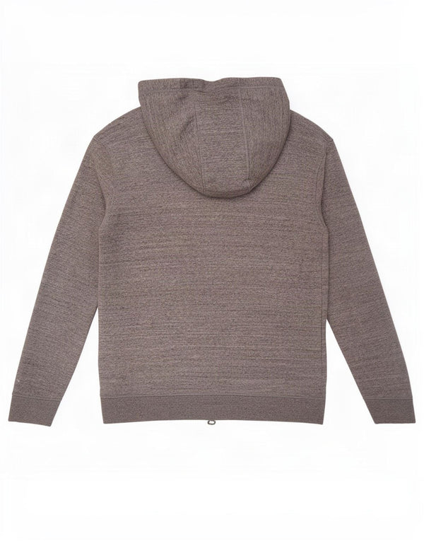 Jack Wills Pull à capuche zippé pour homme en coton moucheté gris moyen