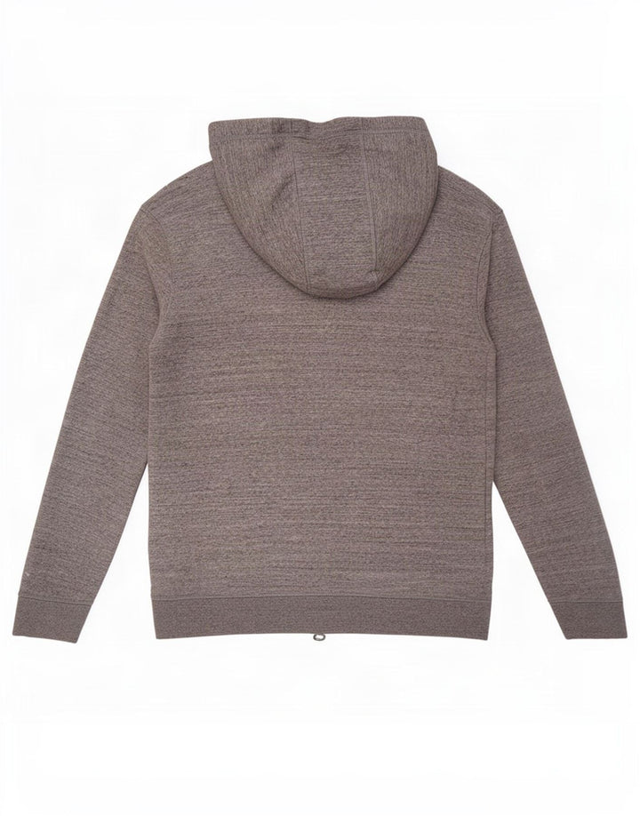 Jack Wills Pull à capuche zippé pour homme en coton moucheté gris moyen