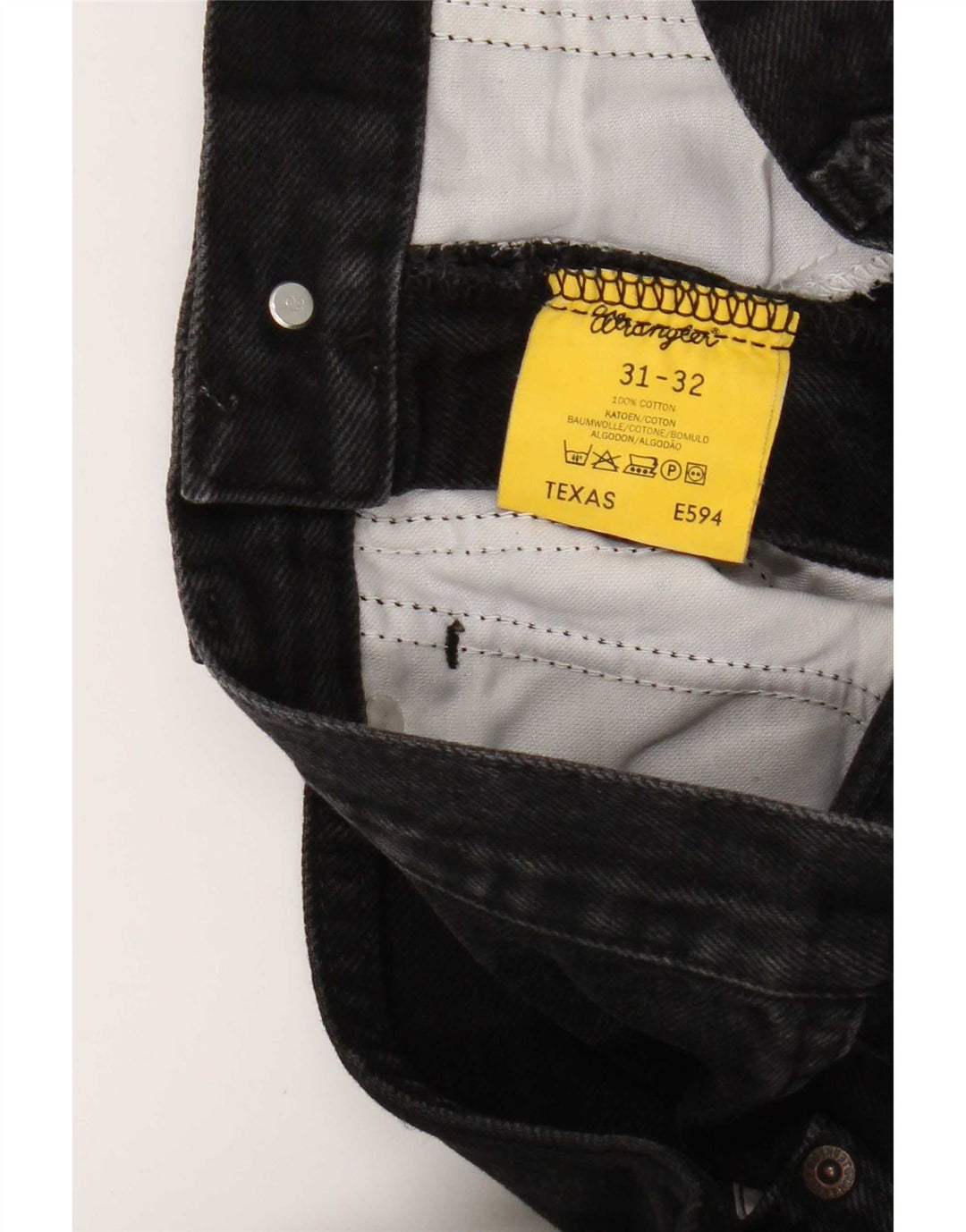 Wrangler Jean Droit Texas Homme W31 L32 Noir Coton