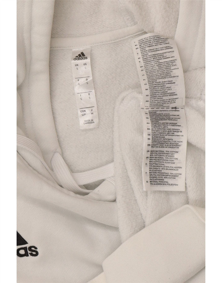 Adidas Pull à capuche pour homme Petit coton blanc