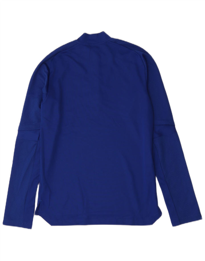 Adidas Pull de football irlandais pour homme avec col zippé et haut de survêtement Bleu Taille S