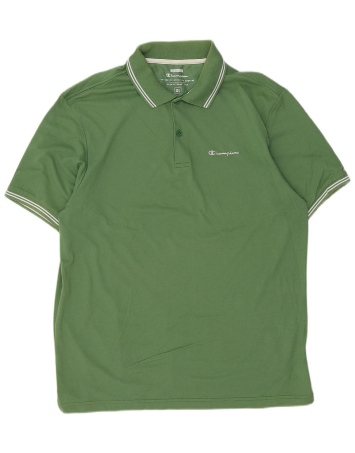 CHAMPION Polo Easy Fit Homme Vert Coton