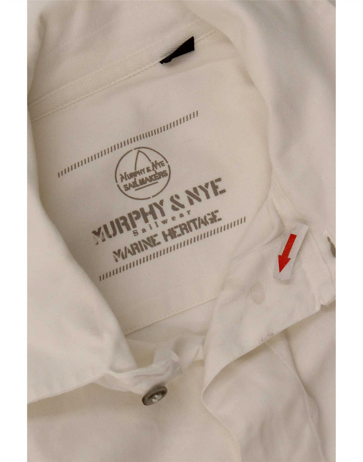Murphy & Nye Chemise à manches courtes pour hommes Grand coton blanc