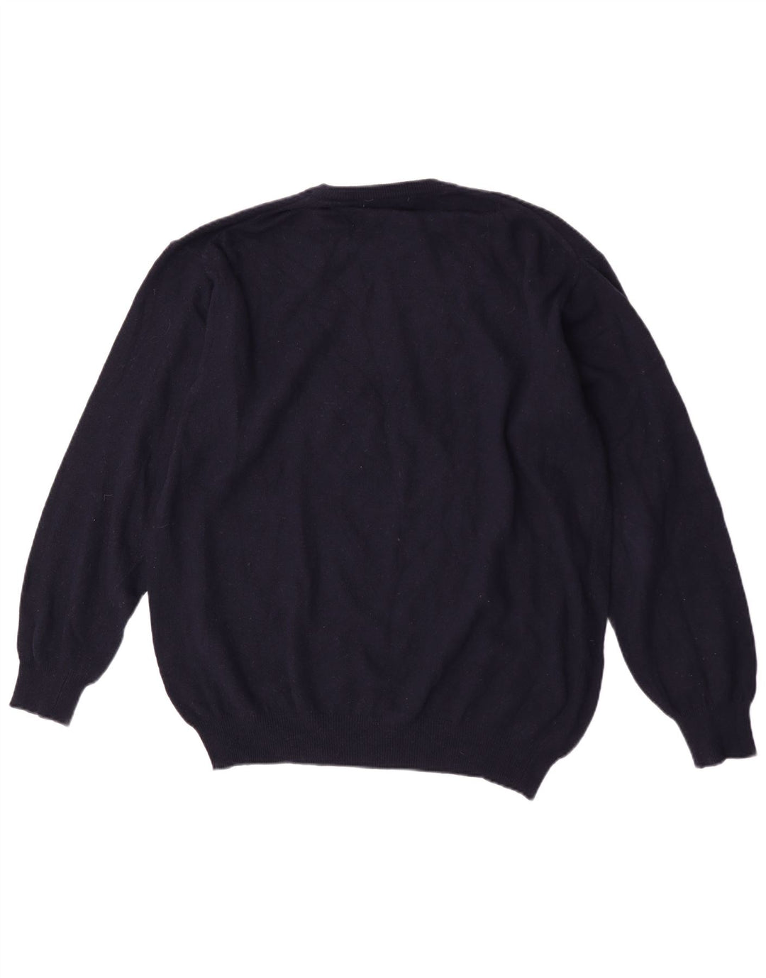 Zara Pull ras du cou pour homme XL en laine bleu marine