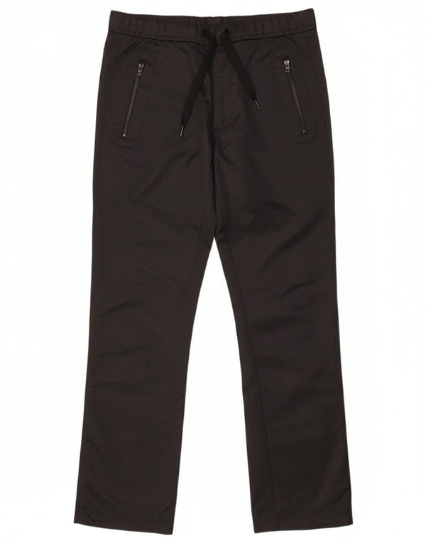 ADIDAS Womens Windbreaker Trousers UK 16 Large  Black Polyester