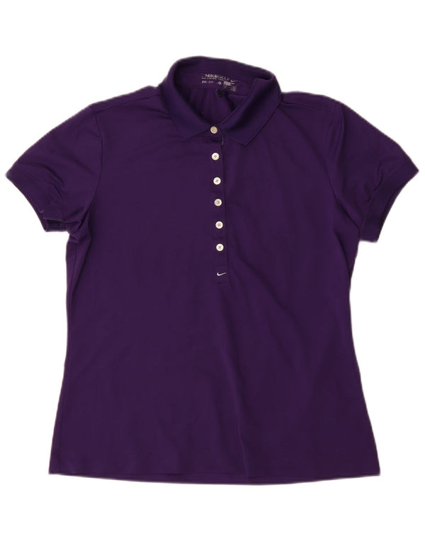 Nike Polo Dri Fit pour femme UK 12/14 Violet moyen Polyester
