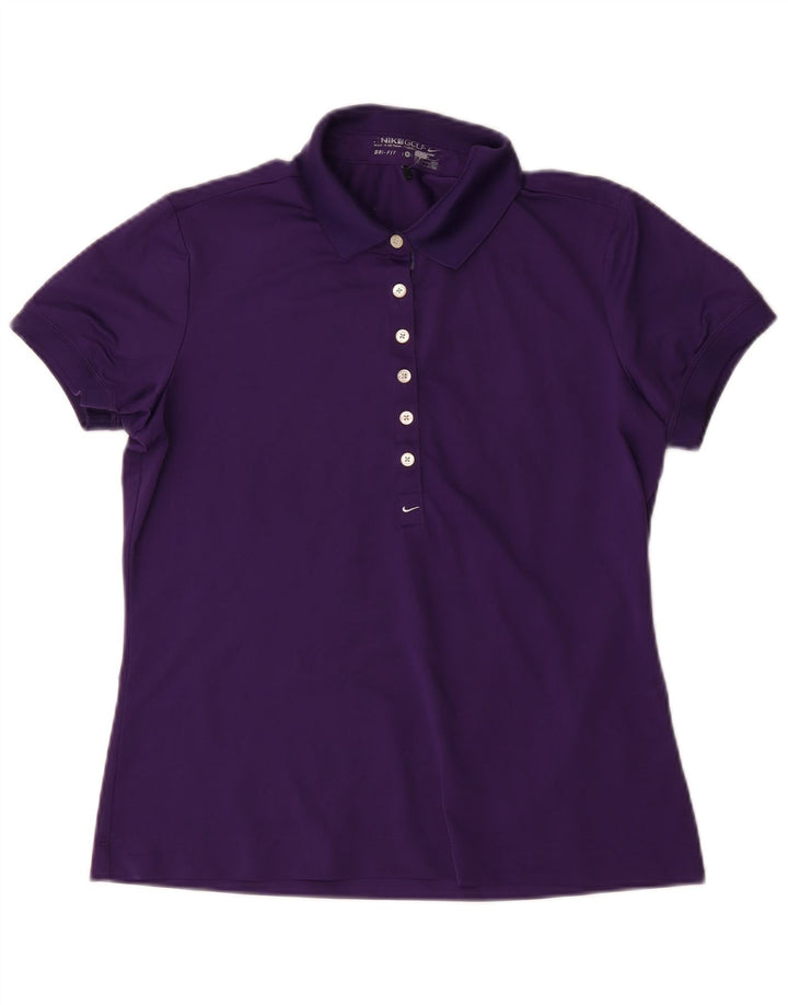 Nike Polo Dri Fit pour femme UK 12/14 Violet moyen Polyester