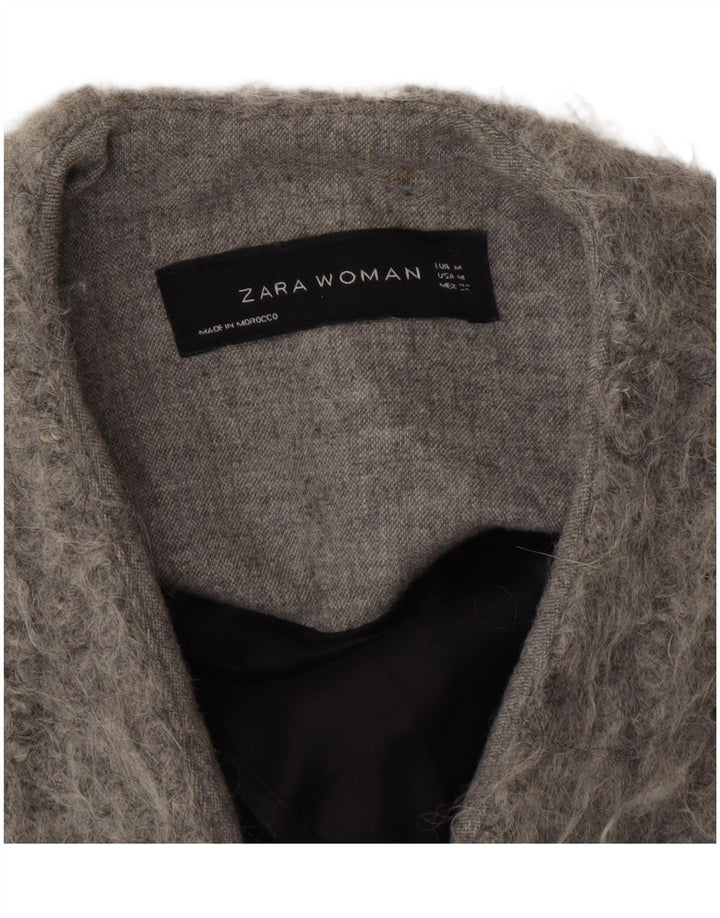 Zara Manteau ouvert pour femme UK 14 Gris moyen