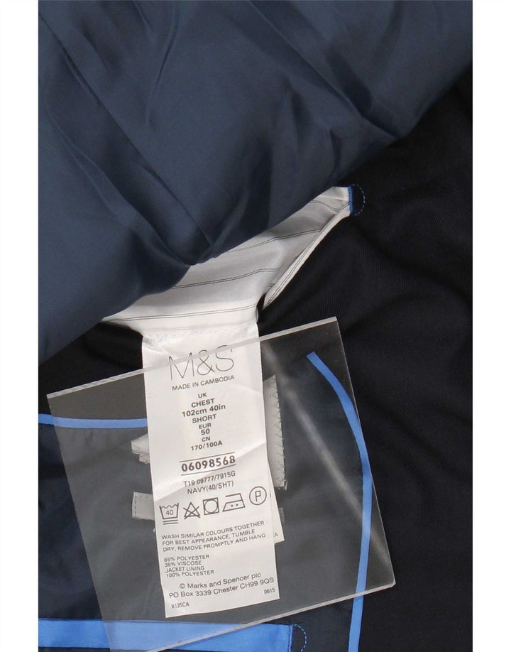 Marks & Spencer Veste blazer à 2 boutons pour homme UK 40 Bleu marine moyen