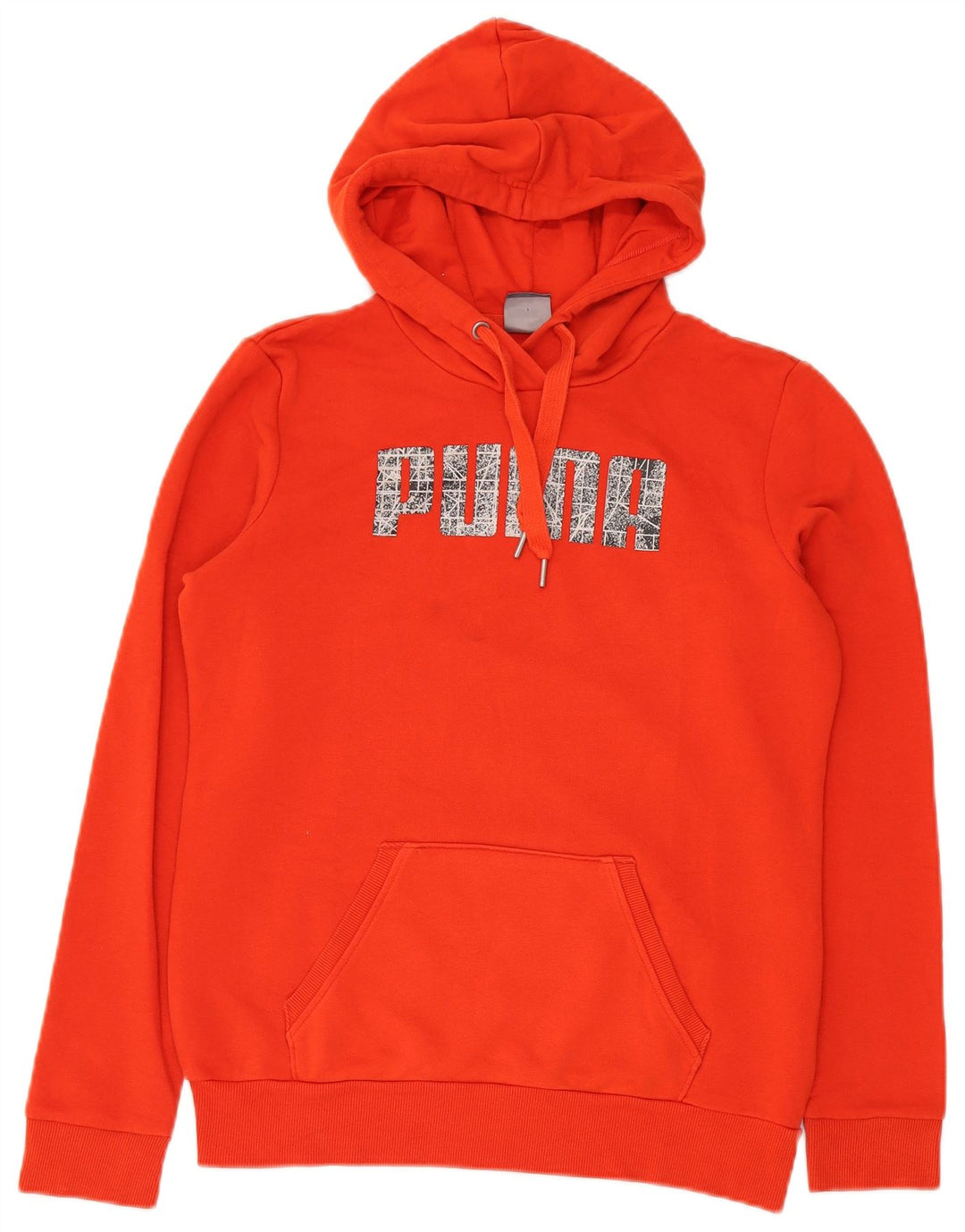 Puma Pull à capuche graphique pour femme UK 12 Rouge moyen Polyester