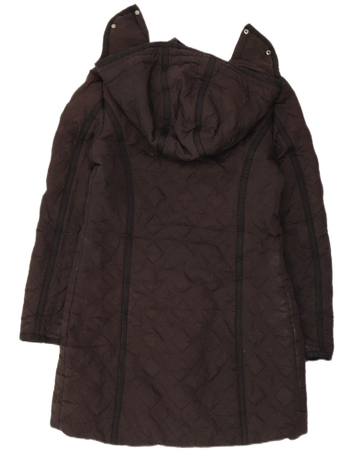 Desigual Manteau matelassé à capuche pour femme EU 44 XL Noir Polyester