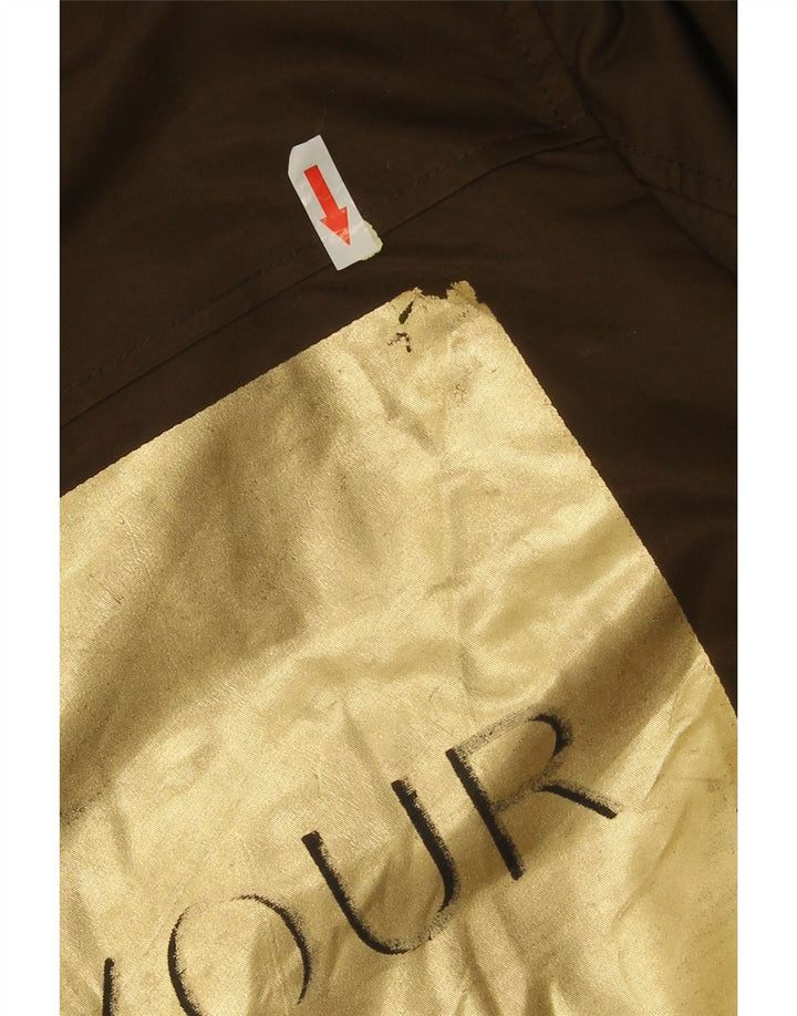 Zara Womens Graphic Bomber Jacket UK 14 Moyen Kaki Rayé