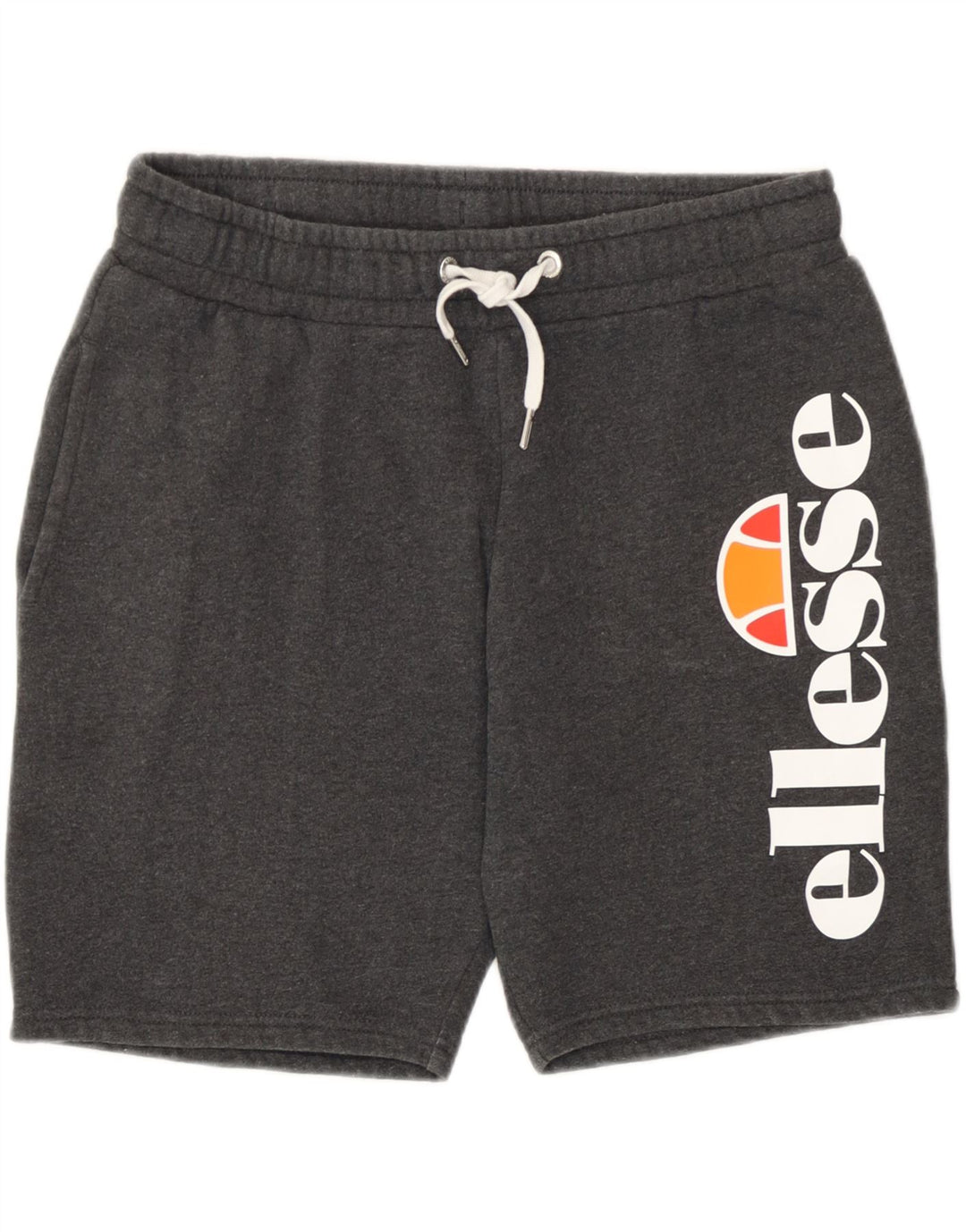 Ellesse Short de Sport Graphique Homme Gris Moyen Coton