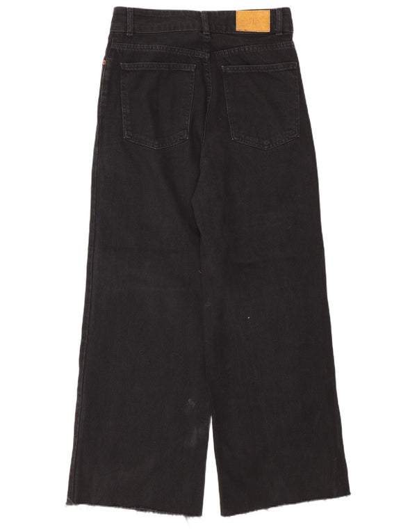 Zara Jean taille haute jambe large pour femme EU 38 Small W28 L29 Noir