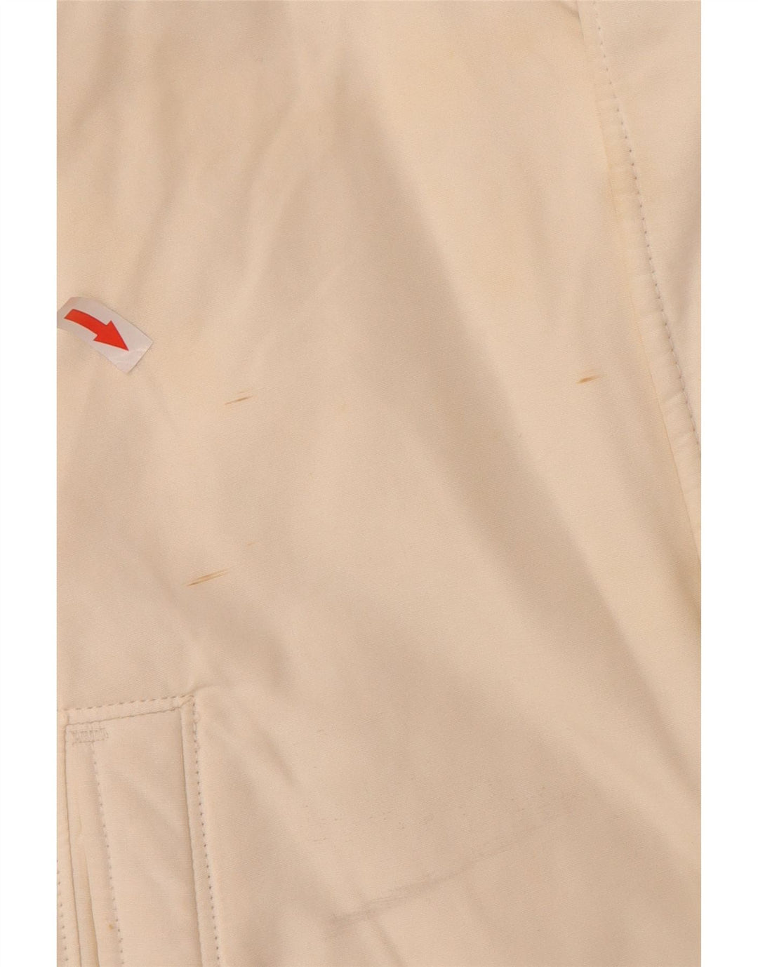 Woolrich Veste matelassée à capuche pour homme UK 40 Large Blanc cassé en coton