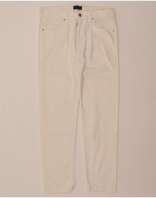 ZARA Jeans Slim Homme EU 40 Medium W31 L28 Coton Blanc Cassé