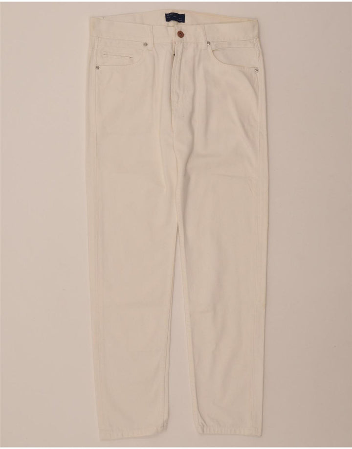 ZARA Jeans Slim Homme EU 40 Medium W31 L28 Coton Blanc Cassé