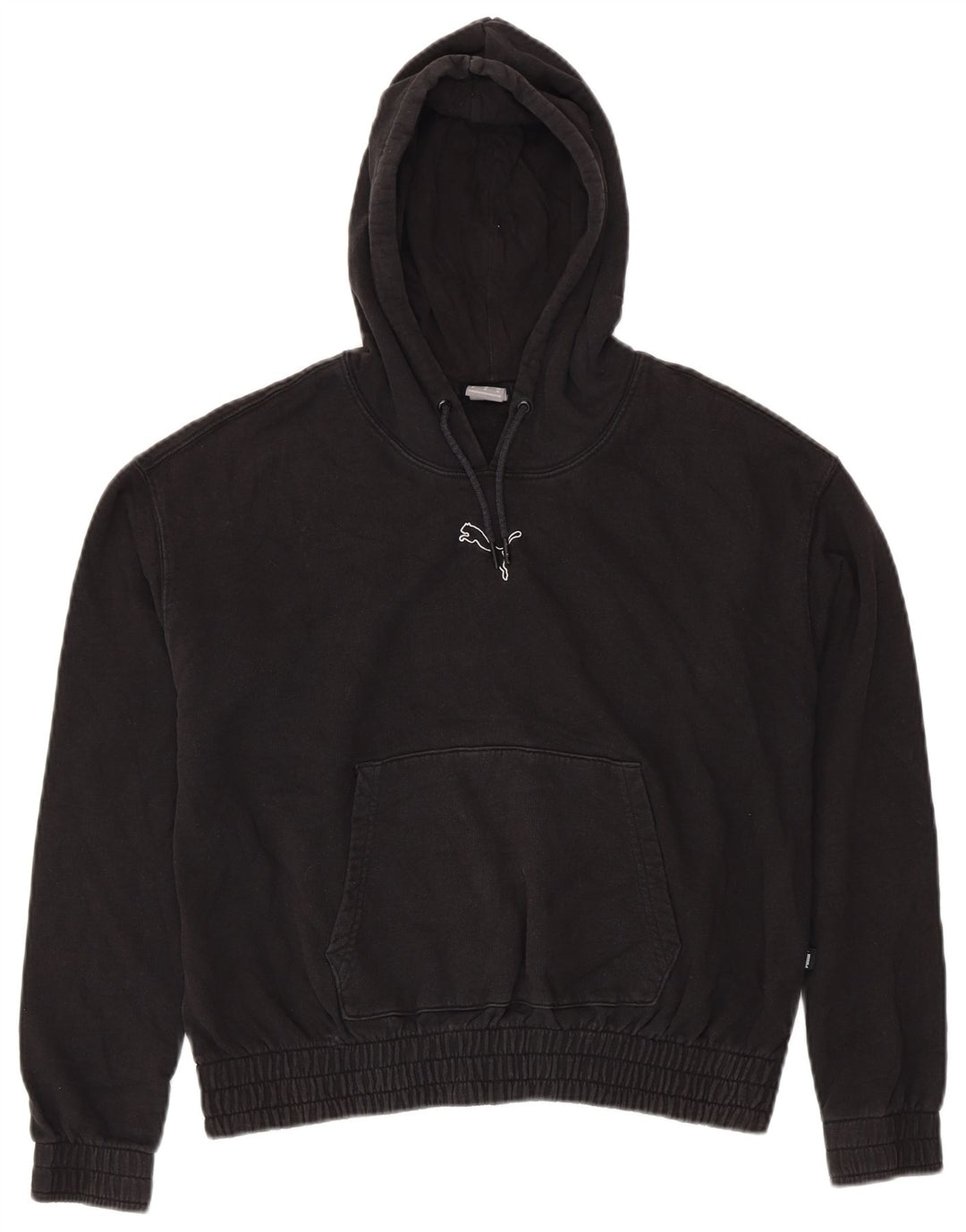 PUMA Pull à capuche surdimensionné pour femme UK 44 Coton noir moyen