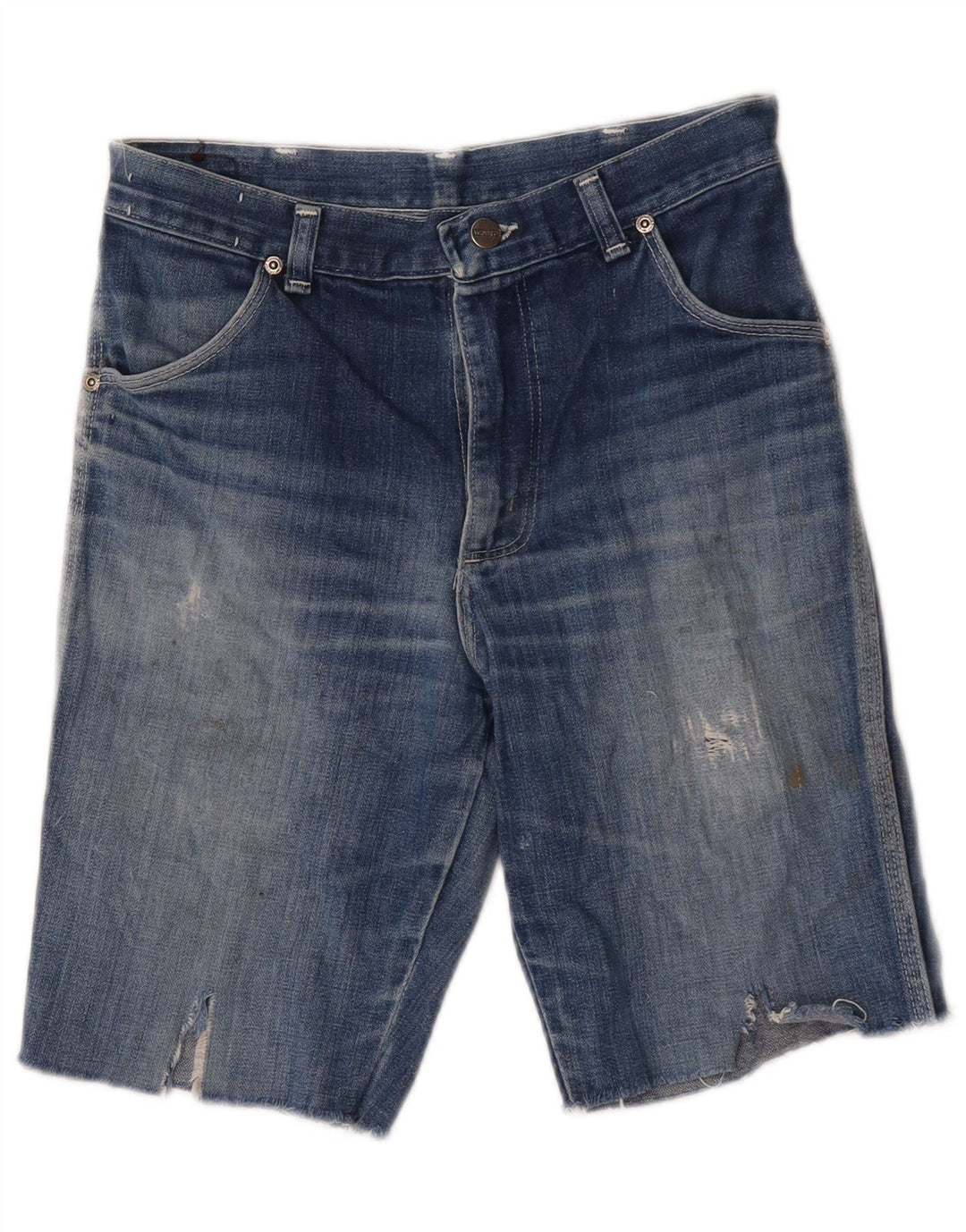 Wrangler Short en jean vieilli pour femme W29 Bleu moyen