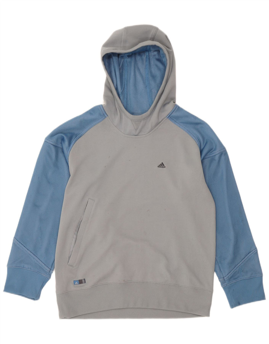 Adidas Pull à capuche pour homme Petit Gris Colorblock Polyester