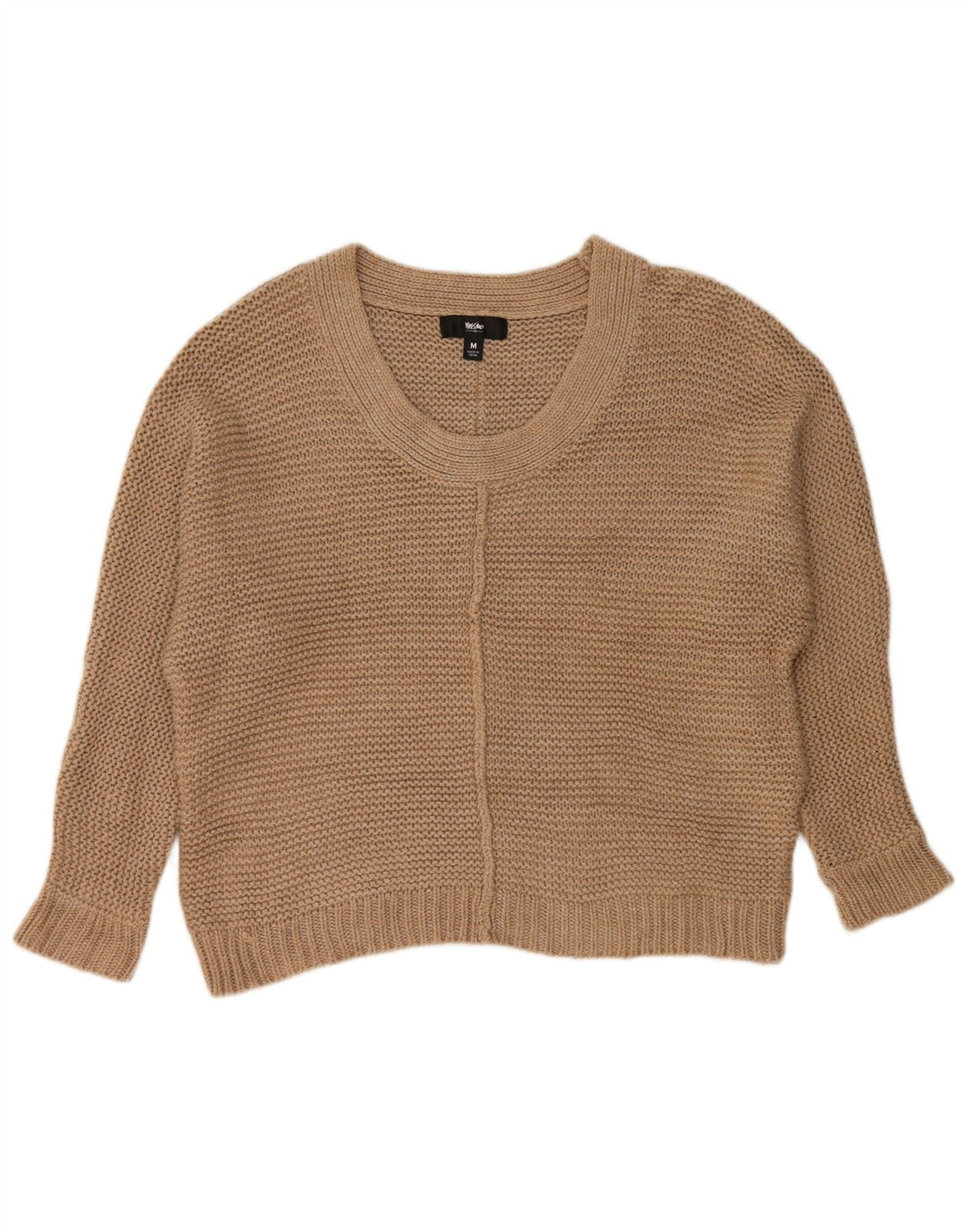 MOSSIMO Pull surdimensionné à col bateau pour femme UK 14 Beige moyen