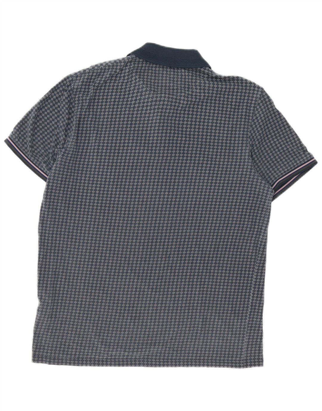 Ted Baker Polo Homme Taille 3 Bleu Marine Moyen Géométrique