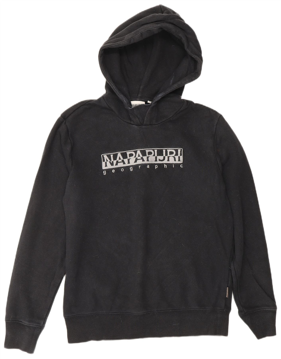 Napapijri Pull à capuche graphique pour homme en coton bleu marine Small