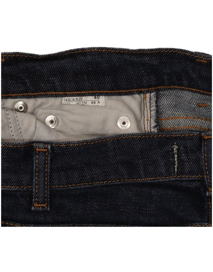 Benetton Jean Court Femme IT 40 Small W26 L25 Bleu Marine