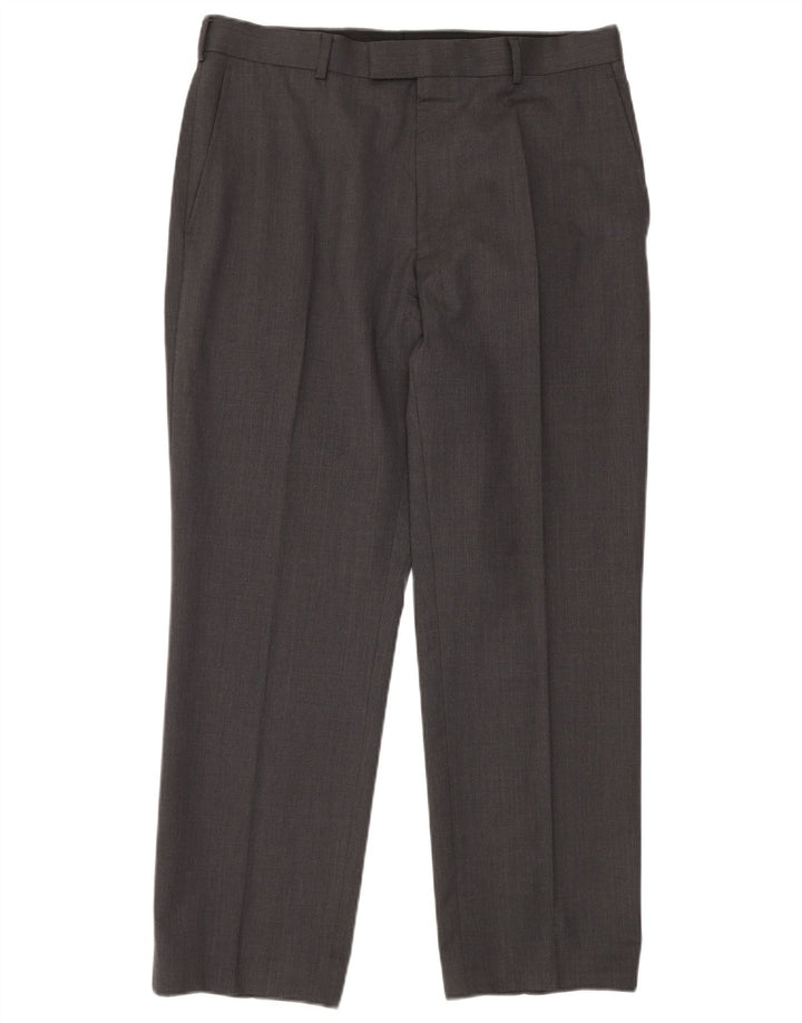 Ted Baker Costume 2 pièces extensible à 2 boutons pour homme UK 42 XL W36 L30 Laine grise