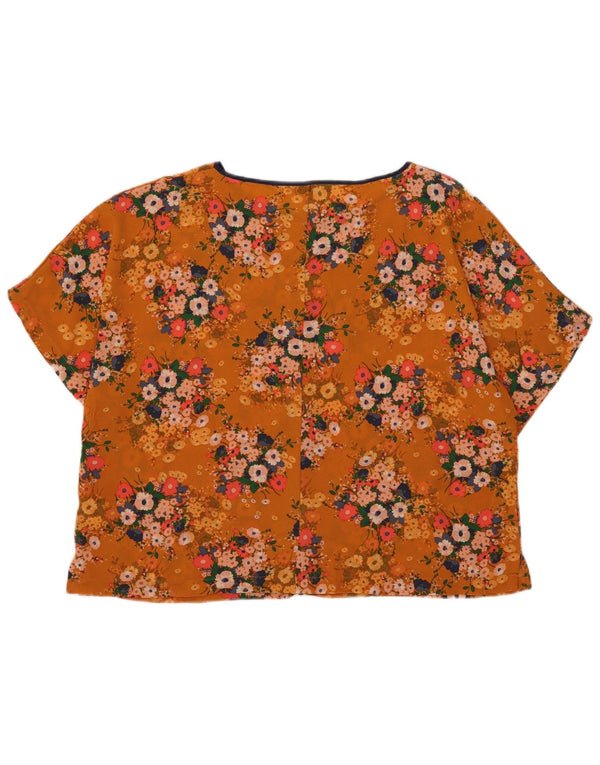 Marks & Spencer Chemisier surdimensionné pour femme UK 18 XL Orange Floral