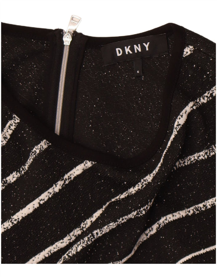 Dkny Robe fourreau sans manches pour femme US 6 Medium Noir Rayé