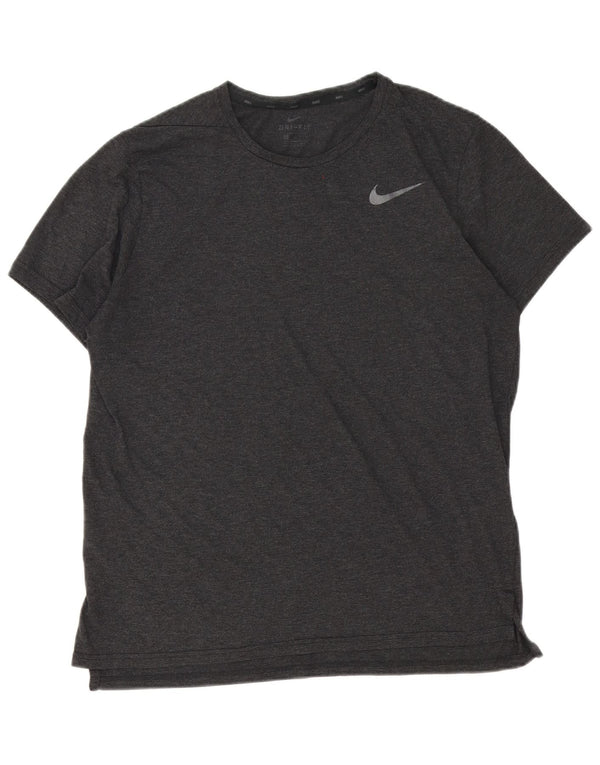 Nike Homme Dri Fit T-Shirt Haut Gris Moyen Polyester