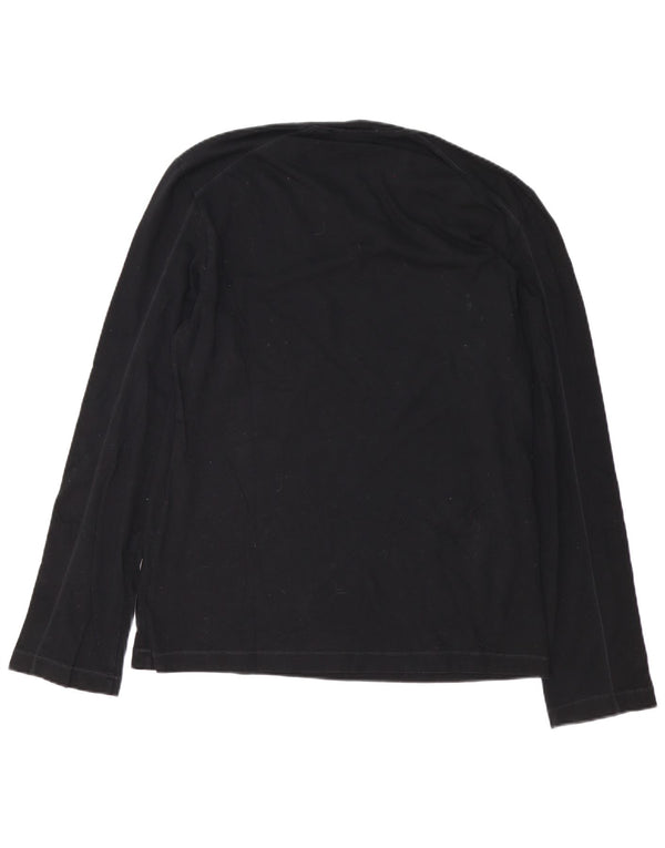 Iceberg Haut graphique à manches longues pour homme en coton noir