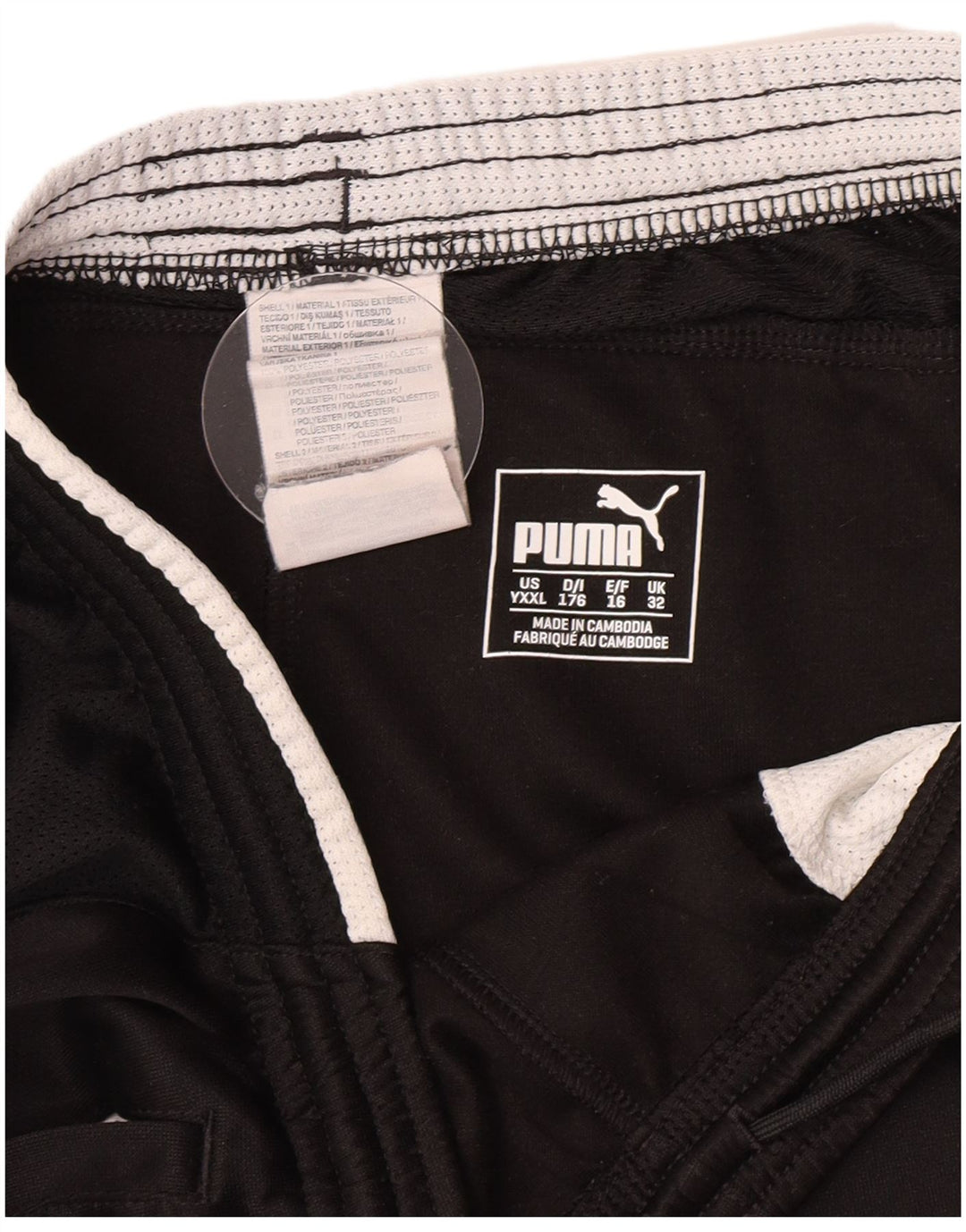 Puma Short de Sport Garçon 15-16 ans Noir Polyester