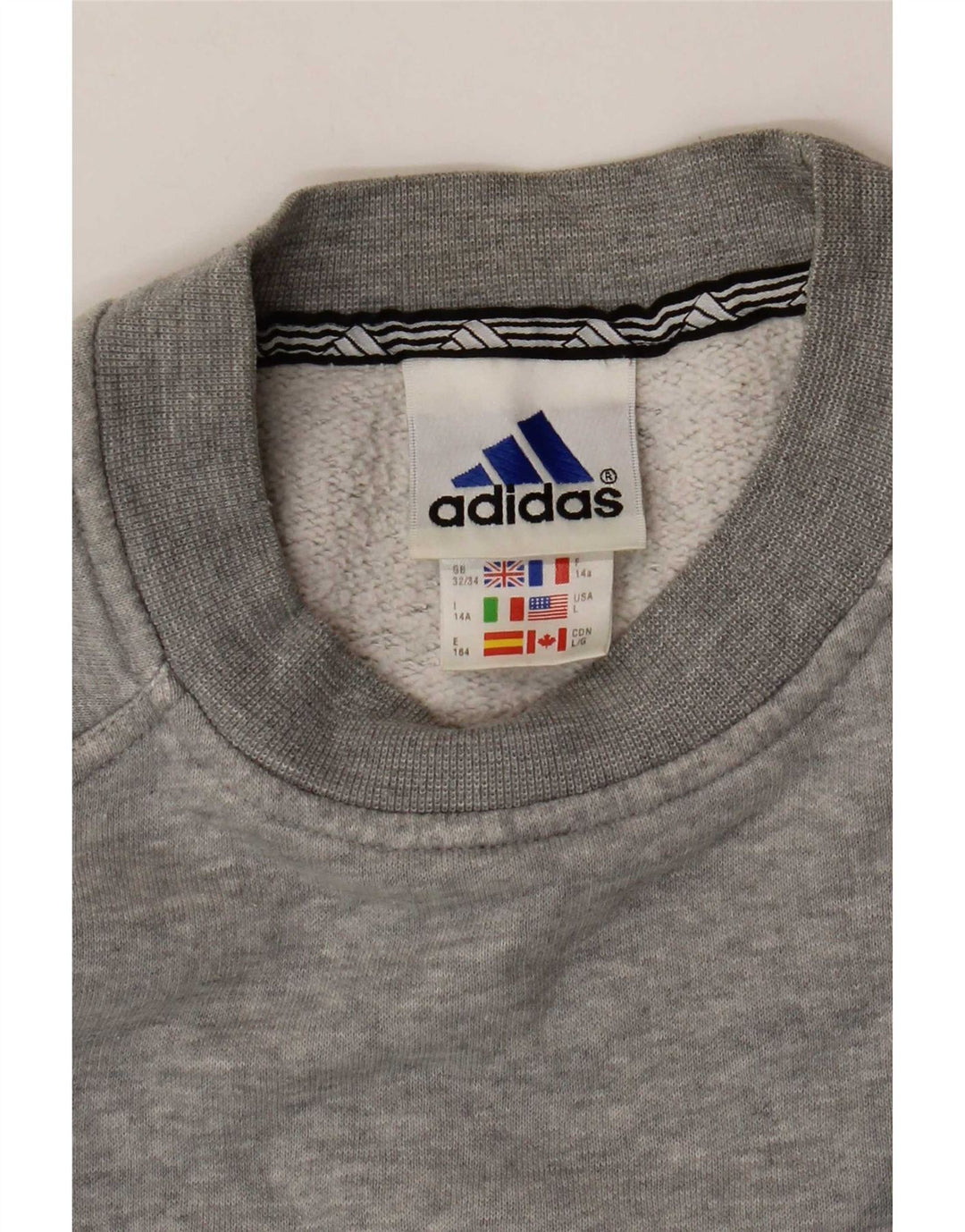 Adidas Sweat-Shirt Garçon 13-14 Ans Gris Coton